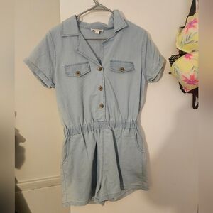 NWOT Madewell Light Blue Denim Romper